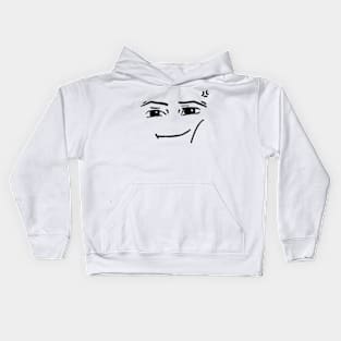 Rblx man face meme Kids Hoodie